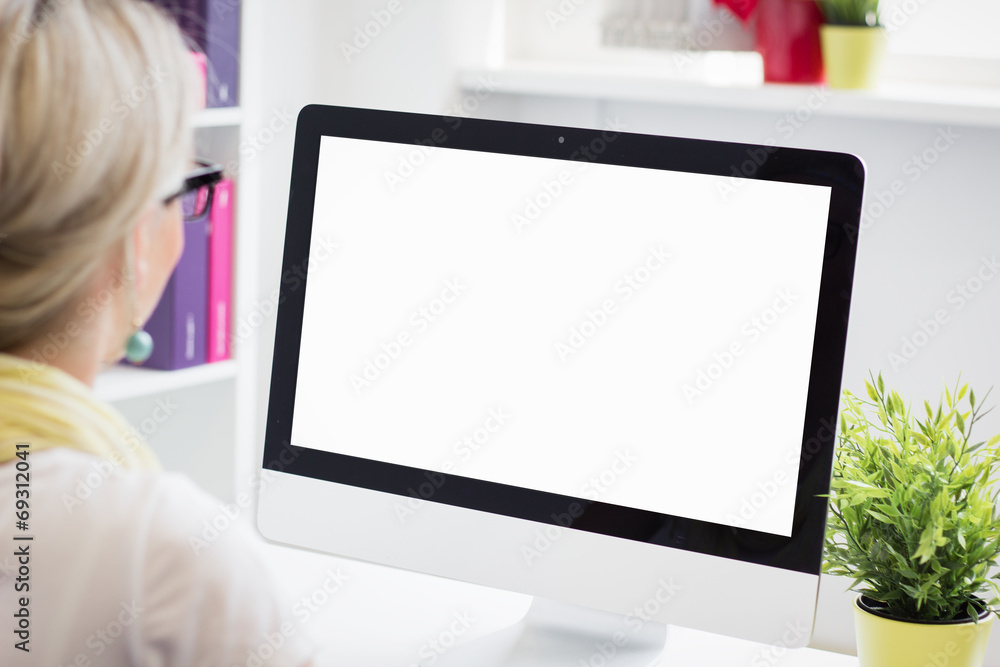 Aufkleber blank computer screen for your own presentation or image