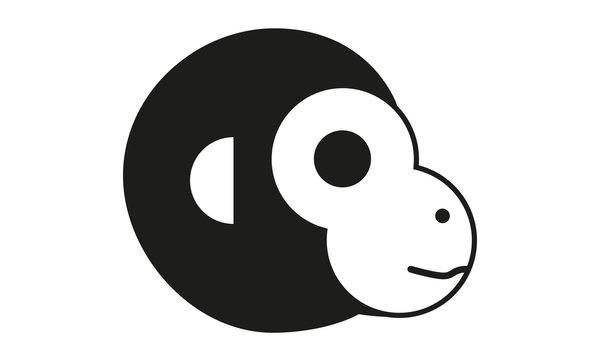 Affe Kopf Profil