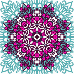 Flower Mandala. Abstract background.