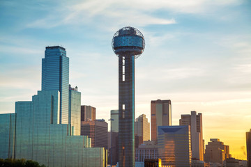 Dallas cityscape in the morning
