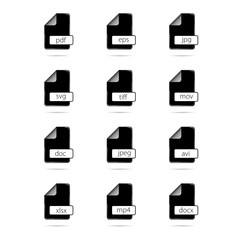 file type icon black vector illustration