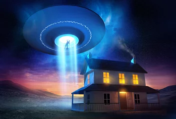 Tuinposter UFO Vanuit de ruimte