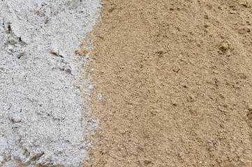 Yellow and white sand
