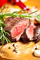 Saftiges steak fleisch