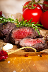 Saftiges steak fleisch