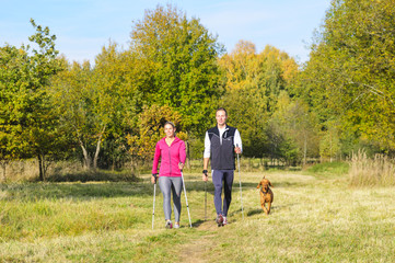 Fototapeta premium Freizeitsport Nordic Walking
