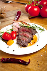 Saftiges steak fleisch