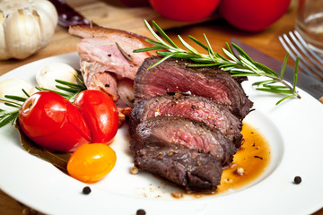 Saftiges steak fleisch