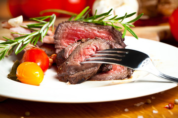 Saftiges steak fleisch