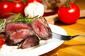 Saftiges steak fleisch
