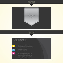 Vector illustration abstract elegant business card template