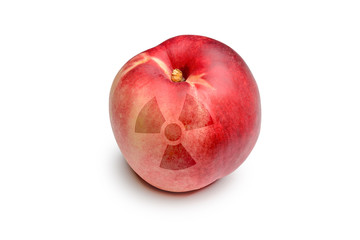 A radioactive nectarine contaminated by the use of GMO