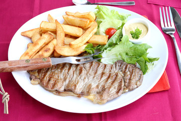 faux-filet, frites