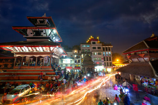 Durbar Sqaure in Kathmandu at night, Nepal