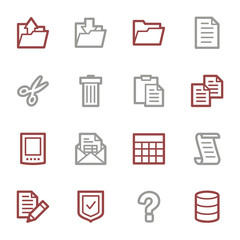 Document web icons set