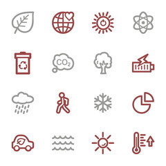 Green ecology web icons set