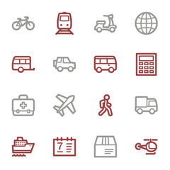 Travel web icons set