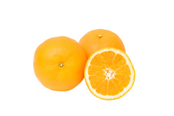 Orange Clipping Path on White Background