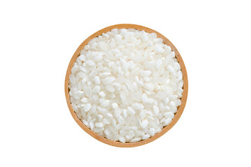 Jasmine rice isolated on white