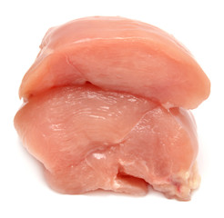 Raw chicken fillets