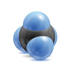 CH4 methane  molecule;