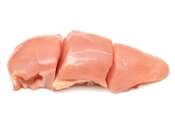 Raw chicken fillets
