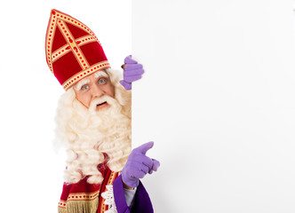 Sinterklaas with placard