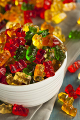 Fototapeta na wymiar Colorful Fruity Gummy Bears