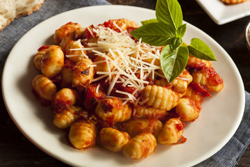 Homemade Italian Gnocchi with Red Sauce