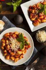 Homemade Italian Gnocchi with Red Sauce