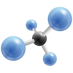 CH4 methane  molecule;