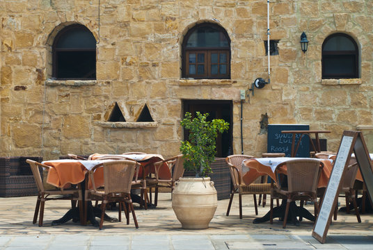 empty restaurant outside