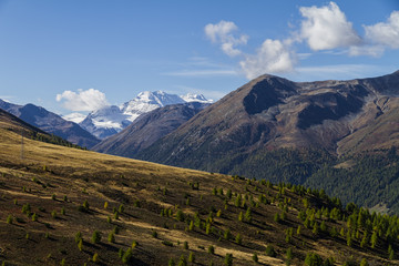 Scenic landscape in Italian Alps