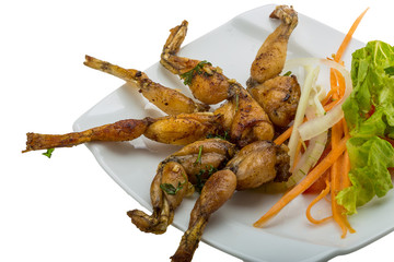 Grilled frog legs