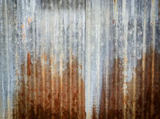 Rust texture zinc wall for background