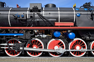 Fototapeta na wymiar Steam locomotive series TE 858