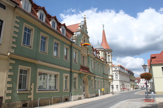 Am Rathaus von Elsterwerda