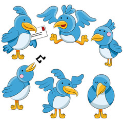 Cartoon Bluebirds
