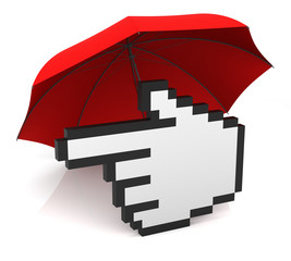 Hand Cursor with Umbrella