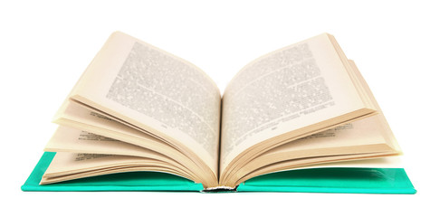 The open book. On white background.