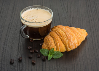 Coffee with croissant
