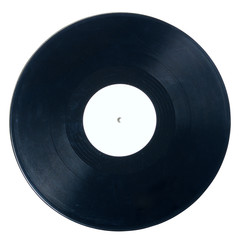 Vinyl record isolated on white