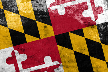 Maryland State Flag with a vintage and old look