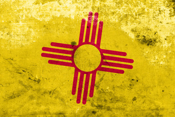 New Mexico State Flag with a vintage and old look