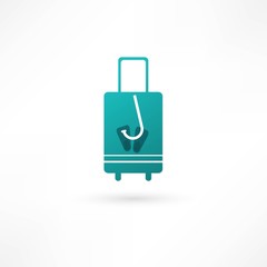 travel luggage suitcase icon