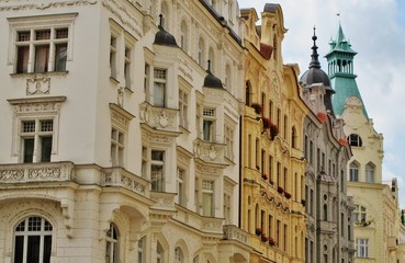 Fototapeta na wymiar Prag, Hausfassaden