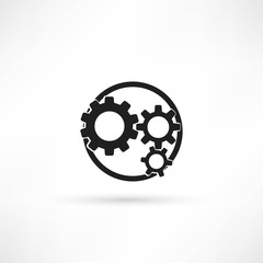 Cogs - vector icon