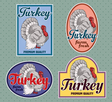 Turkey vintage labels