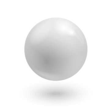 White ball isolated on white backgroun