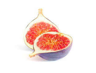 Fresh figs isolated on white